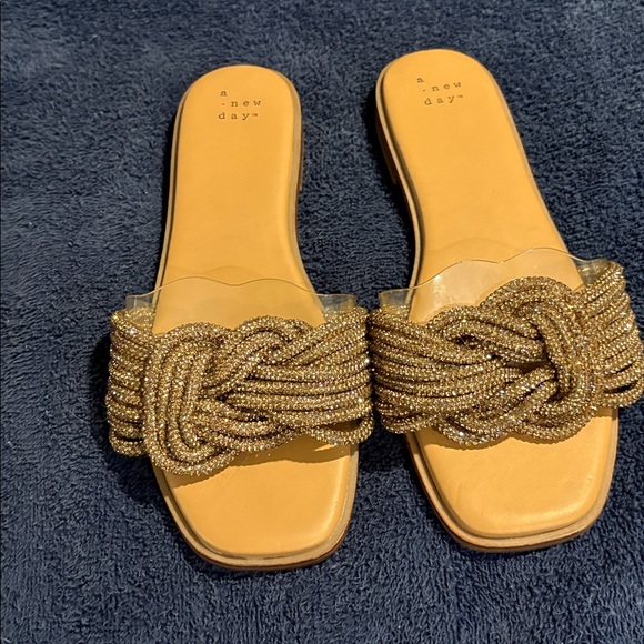 A New Day Gold Knot Slide Sandals - Picture 2 of 6
